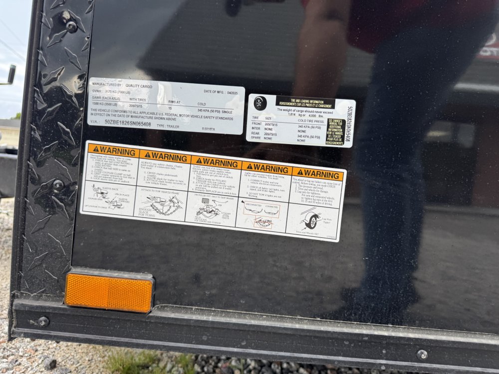 8.5x18 7K Quality Cargo Enclosed Cargo