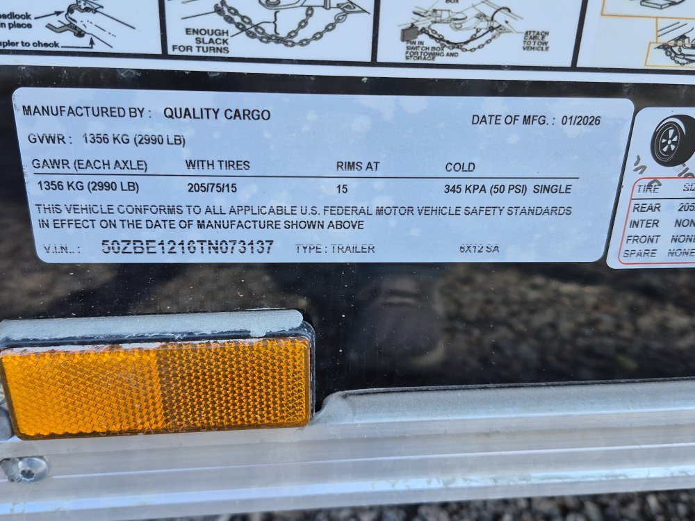 6x12 3K Quality Cargo Enclosed Cargo