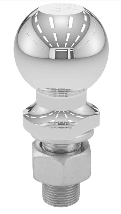 CURT 2-5/16" Trailer Ball (1" x 2-1/8" Shank, 7,500 lbs., Chrome, Packaged)