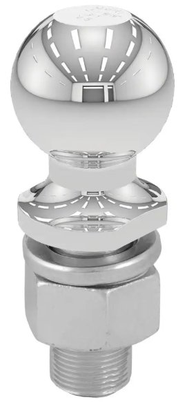 Curt 2-5/16" Trailer Ball (1-1/4" x 2-5/8" Shank, 15,000 lbs., Chrome, Packaged)