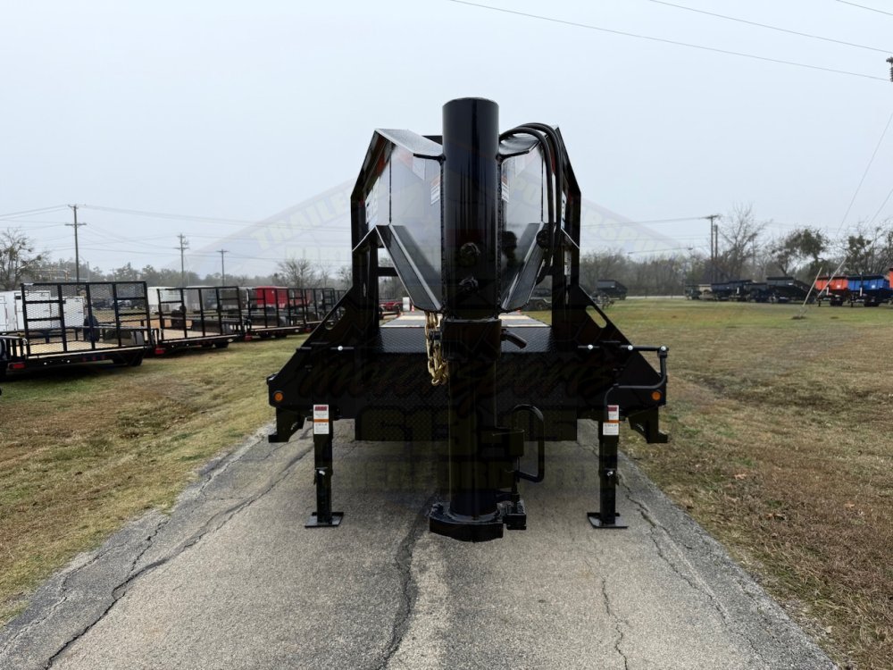 2027 TOP HAT 102" X 25' + 5' GOOSENECK TRAILER WITH JUMBO RAMPS AND SPARE 24,000 GVWR