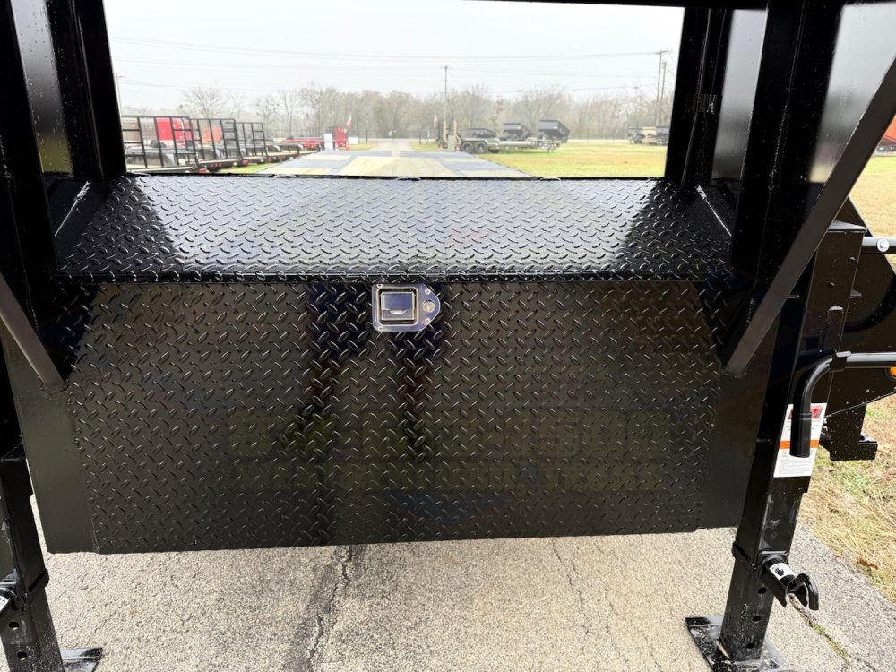 2027 TOP HAT 102" X 25' + 5' GOOSENECK TRAILER WITH JUMBO RAMPS AND SPARE 24,000 GVWR