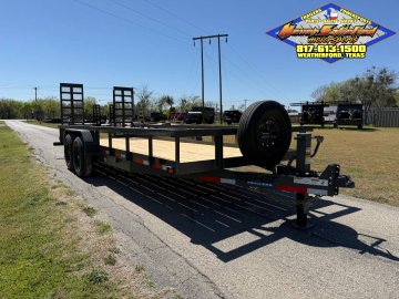 2027 TOP HAT 83" X 20' HD SQUARE TOP UTILITY TRAILER 5XM STAND UP RAMPS, SPARE 14,000 GVWR