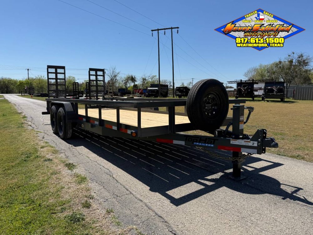 2027 TOP HAT 83" X 20' HD SQUARE TOP UTILITY TRAILER 5XM STAND UP RAMPS, SPARE 14,000 GVWR