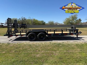 2027 TOP HAT 83" X 20' HD SQUARE TOP UTILITY TRAILER 5XM STAND UP RAMPS, SPARE 14,000 GVWR