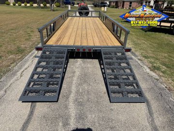 2027 TOP HAT 83" X 20' HD SQUARE TOP UTILITY TRAILER 5XM STAND UP RAMPS, SPARE 14,000 GVWR