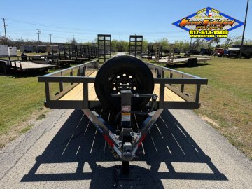 2027 TOP HAT 83" X 20' HD SQUARE TOP UTILITY TRAILER 5XM STAND UP RAMPS, SPARE 14,000 GVWR