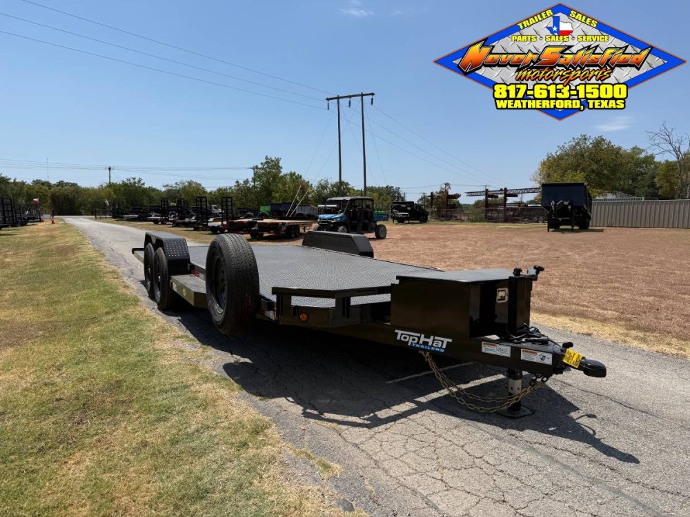 2027 TOP HAT 83" X 20' ALL STEEL HD CAR HAULER BLACKOUT WITH SPARE 9990#GVWR