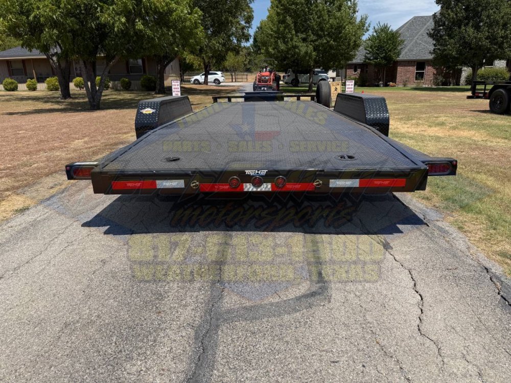 2027 TOP HAT 83" X 20' ALL STEEL HD CAR HAULER BLACKOUT WITH SPARE 9990#GVWR