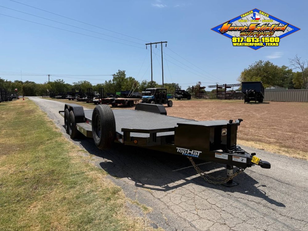 2027 TOP HAT 83" X 20' ALL STEEL HD CAR HAULER BLACKOUT WITH SPARE 9990#GVWR