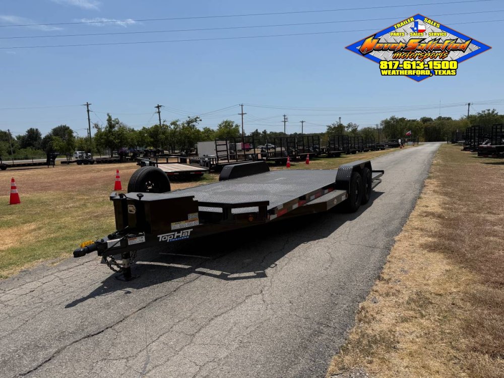 2027 TOP HAT 83" X 20' ALL STEEL HD CAR HAULER BLACKOUT WITH SPARE 9990#GVWR