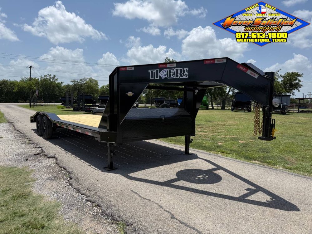 2026 TIGERTX 102" X 26' GOOSENECK TRAILER W/ DRIVE OVER FENDERS AND SLIDE IN RAMPS, SPARE 14,000 GVW