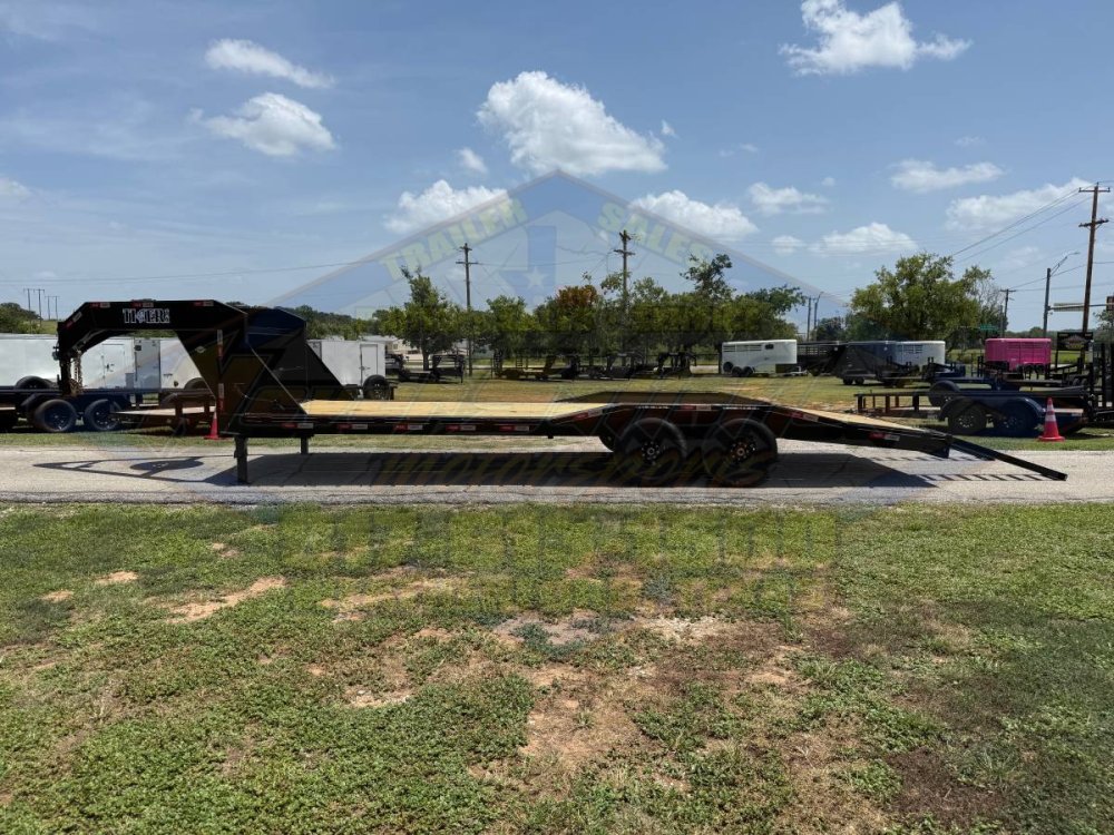 2026 TIGERTX 102" X 26' GOOSENECK TRAILER W/ DRIVE OVER FENDERS AND SLIDE IN RAMPS, SPARE 14,000 GVW