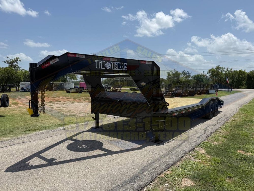 2026 TIGERTX 102" X 26' GOOSENECK TRAILER W/ DRIVE OVER FENDERS AND SLIDE IN RAMPS, SPARE 14,000 GVW