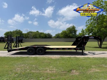2026 TIGERTX 102" X 24' GOOSENECK TRAILER W/ DRIVE OVER FENDERS WITH STAND UP RAMPS, SPARE 14,000 GV