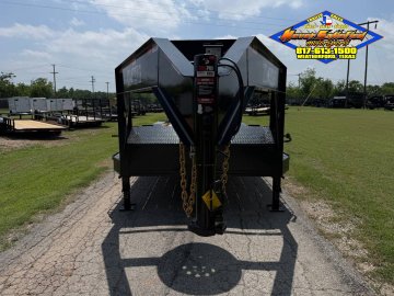 2026 TIGERTX 102" X 24' GOOSENECK TRAILER W/ DRIVE OVER FENDERS WITH STAND UP RAMPS, SPARE 14,000 GV