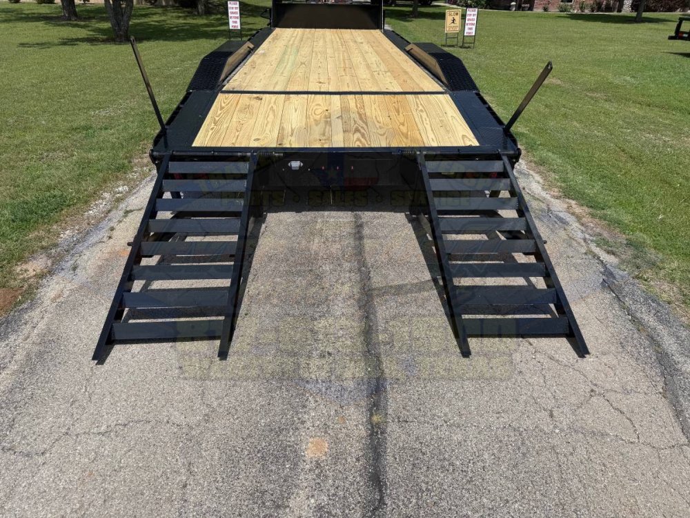 2026 TIGERTX 102" X 24' GOOSENECK TRAILER W/ DRIVE OVER FENDERS WITH STAND UP RAMPS, SPARE 14,000 GV