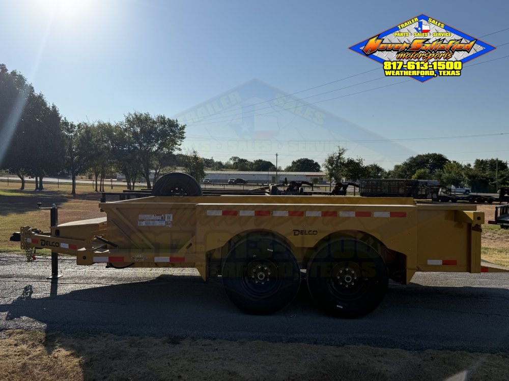 2027 DELCO KD14 E-Z DROP DUMP TRAILER WITH SPARE 14K-GVWR 8950#PLC
