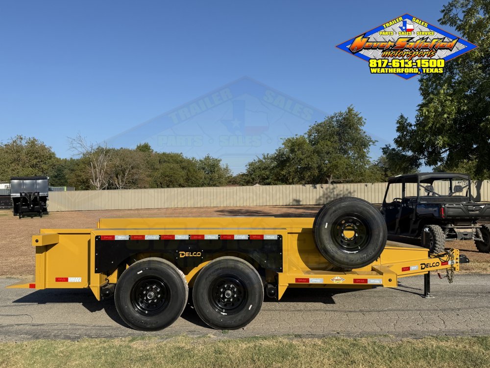 2027 DELCO KD14 E-Z DROP DUMP TRAILER WITH SPARE 14K-GVWR 8950#PLC