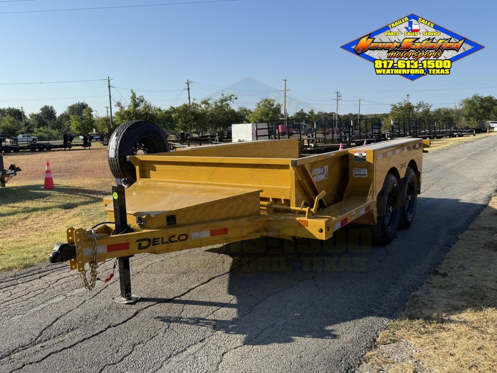 2027 DELCO KD14 E-Z DROP DUMP TRAILER WITH SPARE 14K-GVWR 8950#PLC