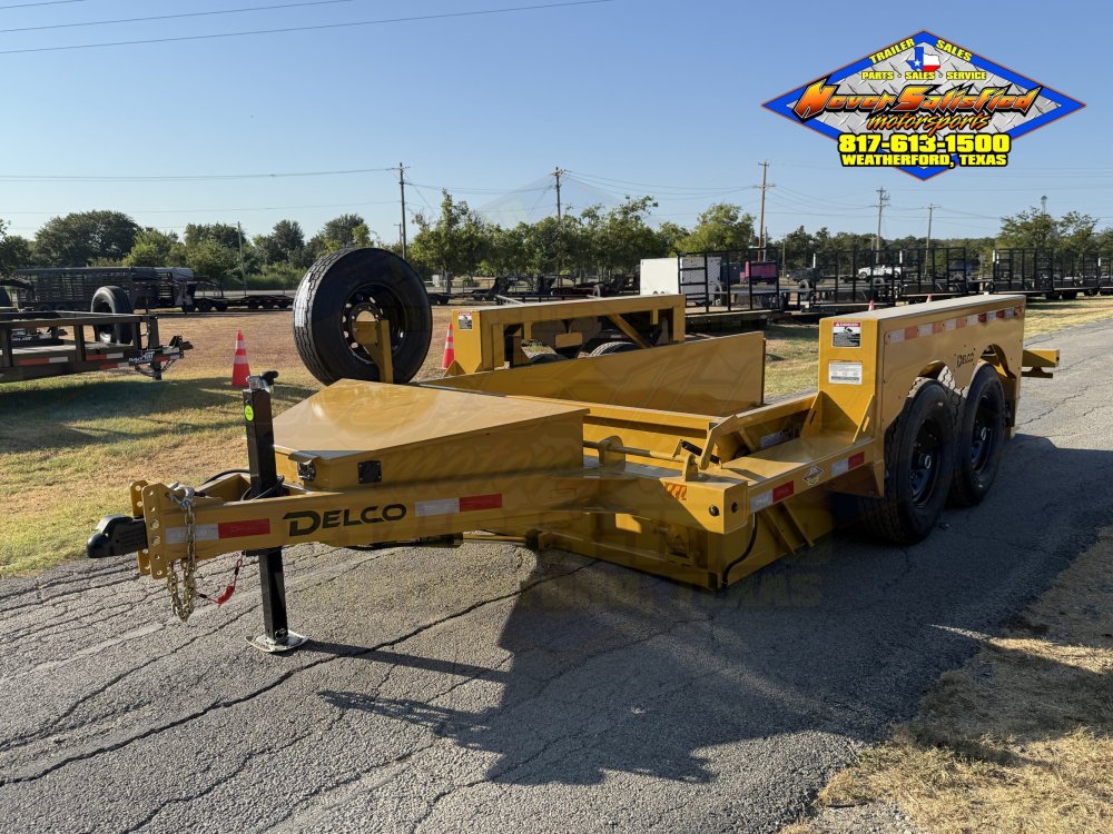 2027 DELCO KD14 E-Z DROP DUMP TRAILER WITH SPARE 14K-GVWR 8950#PLC