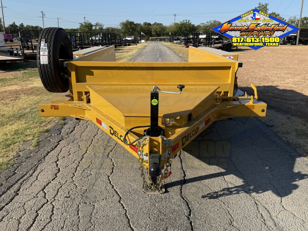 2027 DELCO KD14 E-Z DROP DUMP TRAILER WITH SPARE 14K-GVWR 8950#PLC