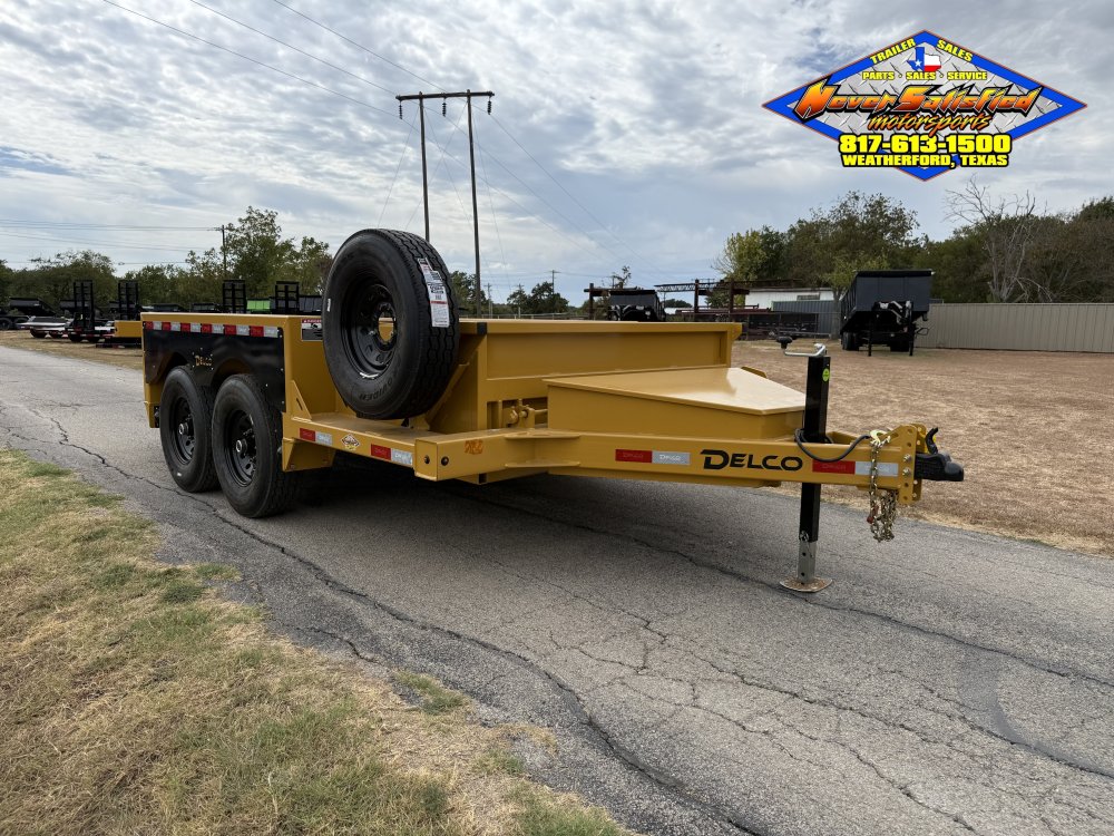2027 DELCO KD14 E-Z DROP DUMP TRAILER WITH SPARE 14K-GVWR 8950#PLC
