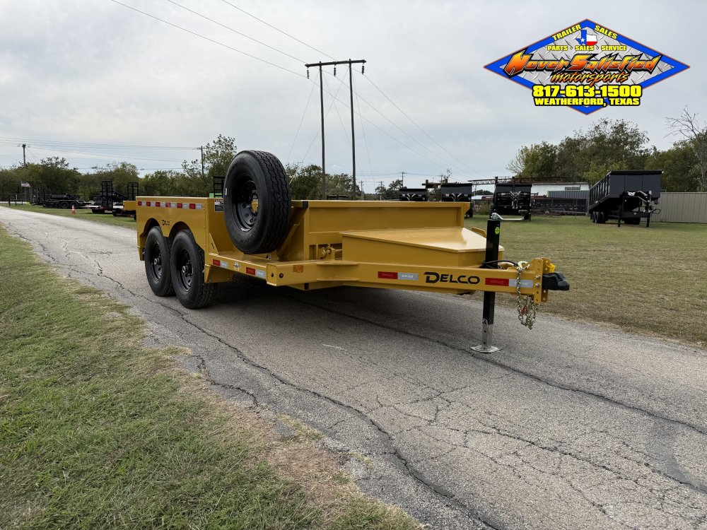 2027 DELCO KD14 E-Z DROP DUMP TRAILER WITH SPARE 14K-GVWR 8950#PLC