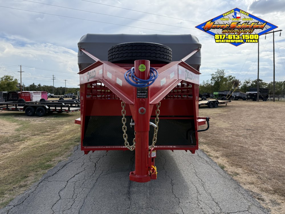 2027 DELCO B820 6'8" X 20' BAR TOP LIVESTOCK TRAILER WITH SPARE 14K-GVWR 7812#PLC