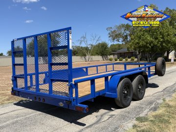 2027 TOP HAT 83" X 16' PIPE TOP UTILITY TRAILER WITH 4' SPRING ASSIST RAMP GATE, SPARE 7,000 GVWR