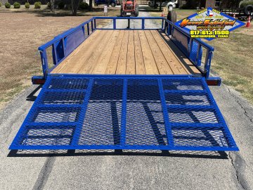 2027 TOP HAT 83" X 16' PIPE TOP UTILITY TRAILER WITH 4' SPRING ASSIST RAMP GATE, SPARE 7,000 GVWR