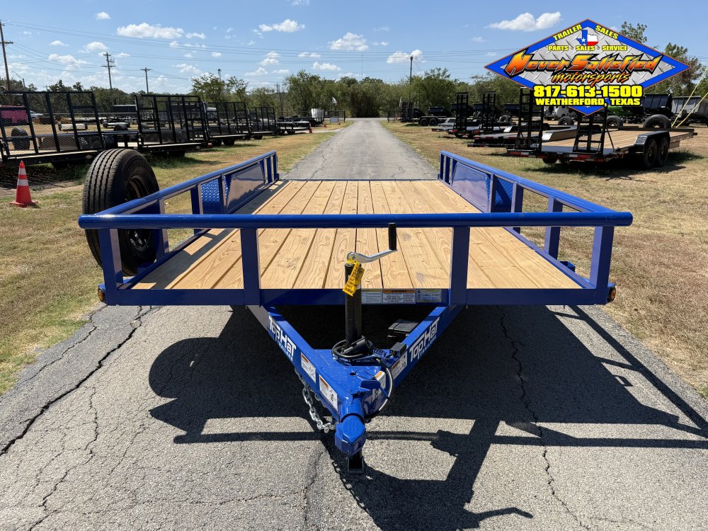 2027 TOP HAT 83" X 16' PIPE TOP UTILITY TRAILER WITH 4' SPRING ASSIST RAMP GATE, SPARE 7,000 GVWR