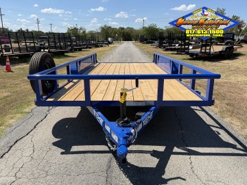 2027 TOP HAT 83" X 16' PIPE TOP UTILITY TRAILER WITH 4' SPRING ASSIST RAMP GATE, SPARE 7,000 GVWR