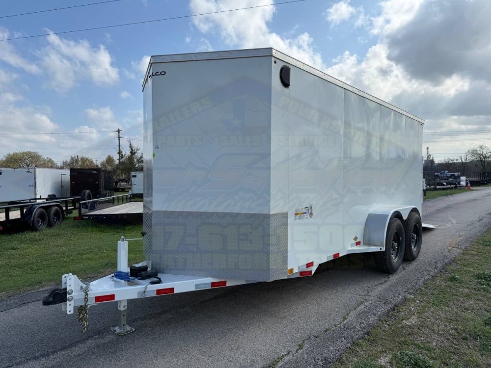 2026 DELCO 6'8" X 16' ALL STEEL CARGO TRAILER WITH SIDE DOOR, RAMP DOOR AND SPARE 14,000 GVWR