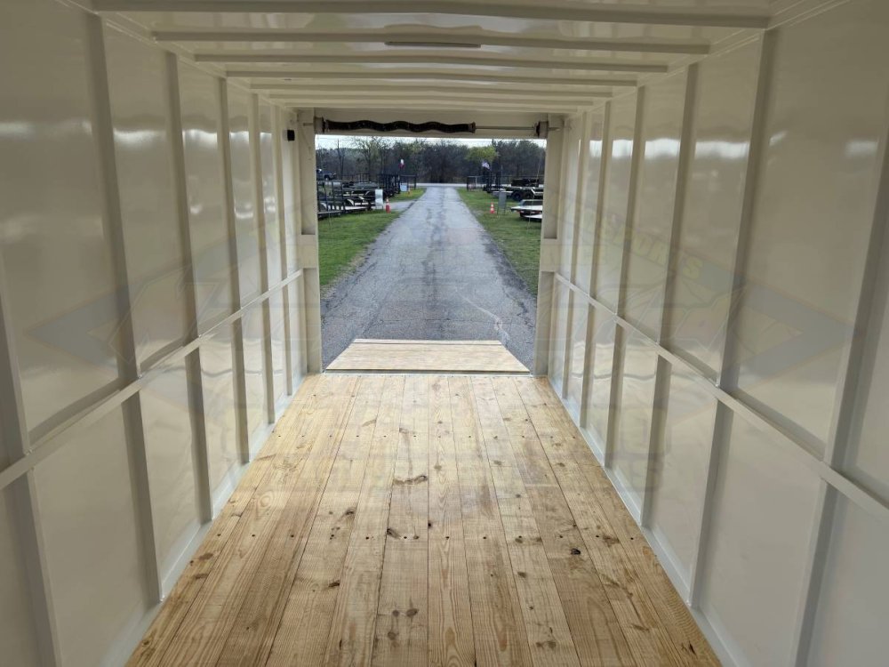2026 DELCO 6'8" X 16' ALL STEEL CARGO TRAILER WITH SIDE DOOR, RAMP DOOR AND SPARE 14,000 GVWR