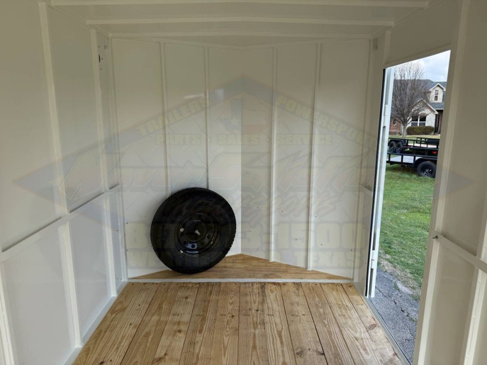 2026 DELCO 6'8" X 16' ALL STEEL CARGO TRAILER WITH SIDE DOOR, RAMP DOOR AND SPARE 14,000 GVWR