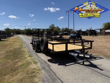 2027 TOP HAT 83" X 16' PIPE TOP UTILITY TRAILER WITH 4' SPRING ASSIST RAMP GATE, SPARE 7,000 GVWR