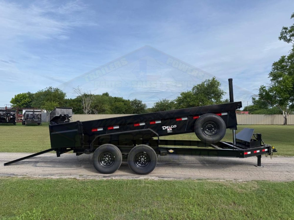 2026 DELCO JUGGERNAUT 83" X 16' TELESCOPIC DUMP TRAILER W/TARP, RAMPS, SPARE 14K-GVWR