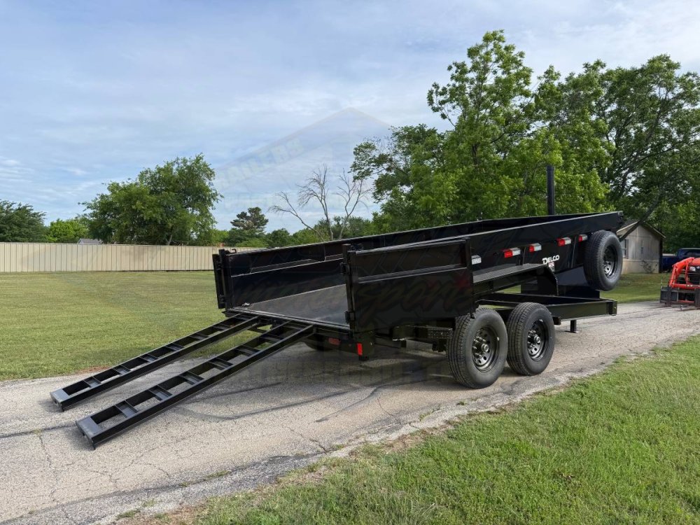 2026 DELCO JUGGERNAUT 83" X 16' TELESCOPIC DUMP TRAILER W/TARP, RAMPS, SPARE 14K-GVWR