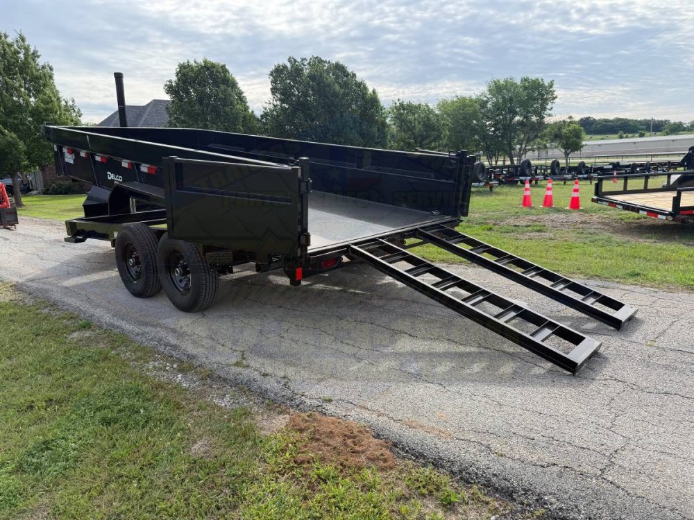 2026 DELCO JUGGERNAUT 83" X 16' TELESCOPIC DUMP TRAILER W/TARP, RAMPS, SPARE 14K-GVWR