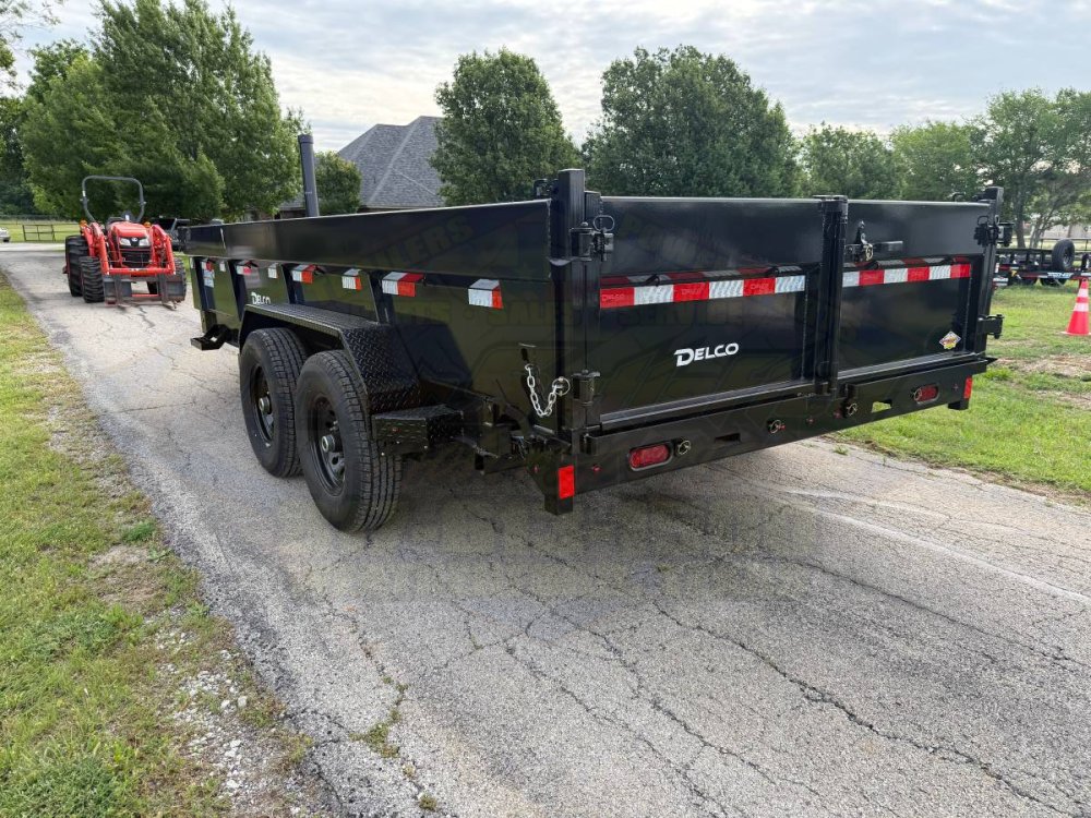 2026 DELCO JUGGERNAUT 83" X 16' TELESCOPIC DUMP TRAILER W/TARP, RAMPS, SPARE 14K-GVWR
