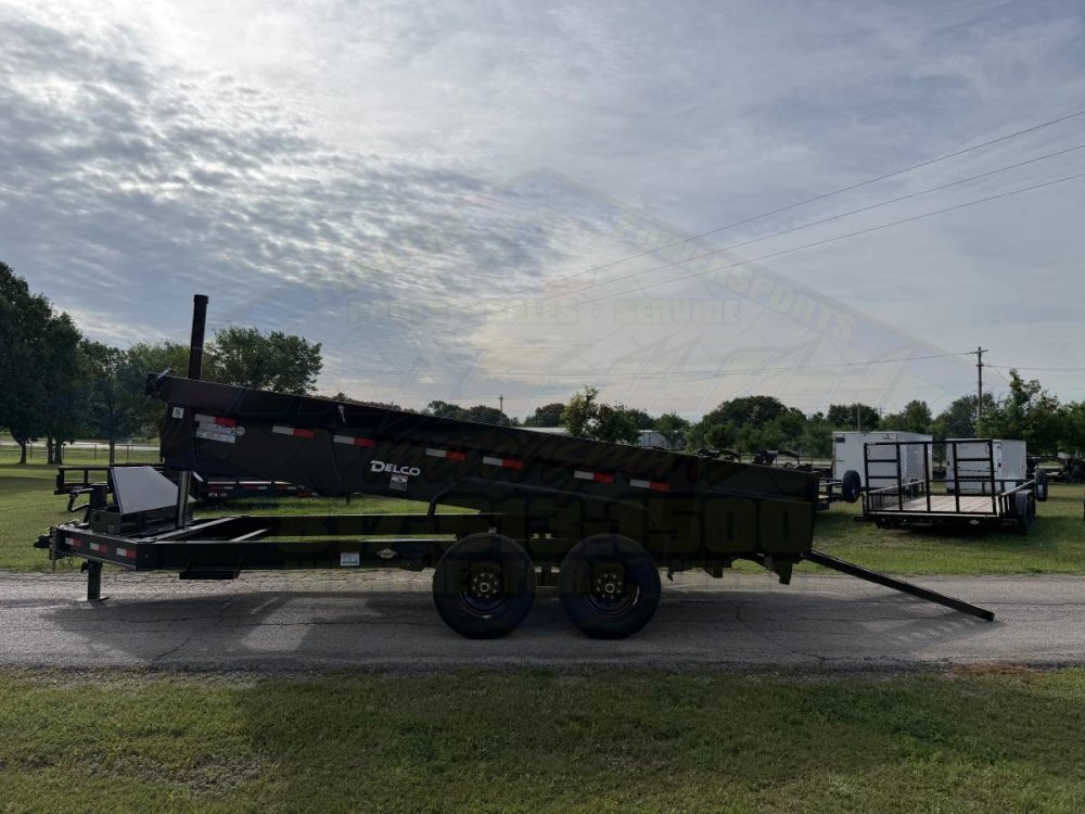 2026 DELCO JUGGERNAUT 83" X 16' TELESCOPIC DUMP TRAILER W/TARP, RAMPS, SPARE 14K-GVWR