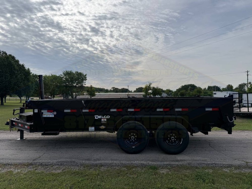 2026 DELCO JUGGERNAUT 83" X 16' TELESCOPIC DUMP TRAILER W/TARP, RAMPS, SPARE 14K-GVWR