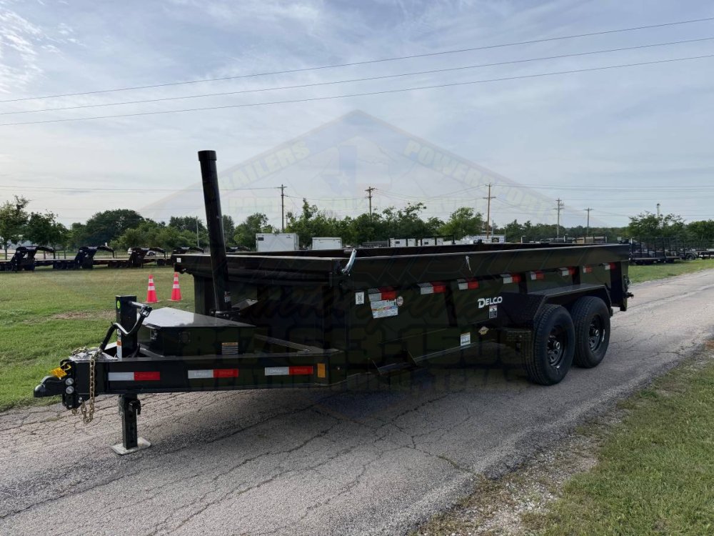 2026 DELCO JUGGERNAUT 83" X 16' TELESCOPIC DUMP TRAILER W/TARP, RAMPS, SPARE 14K-GVWR
