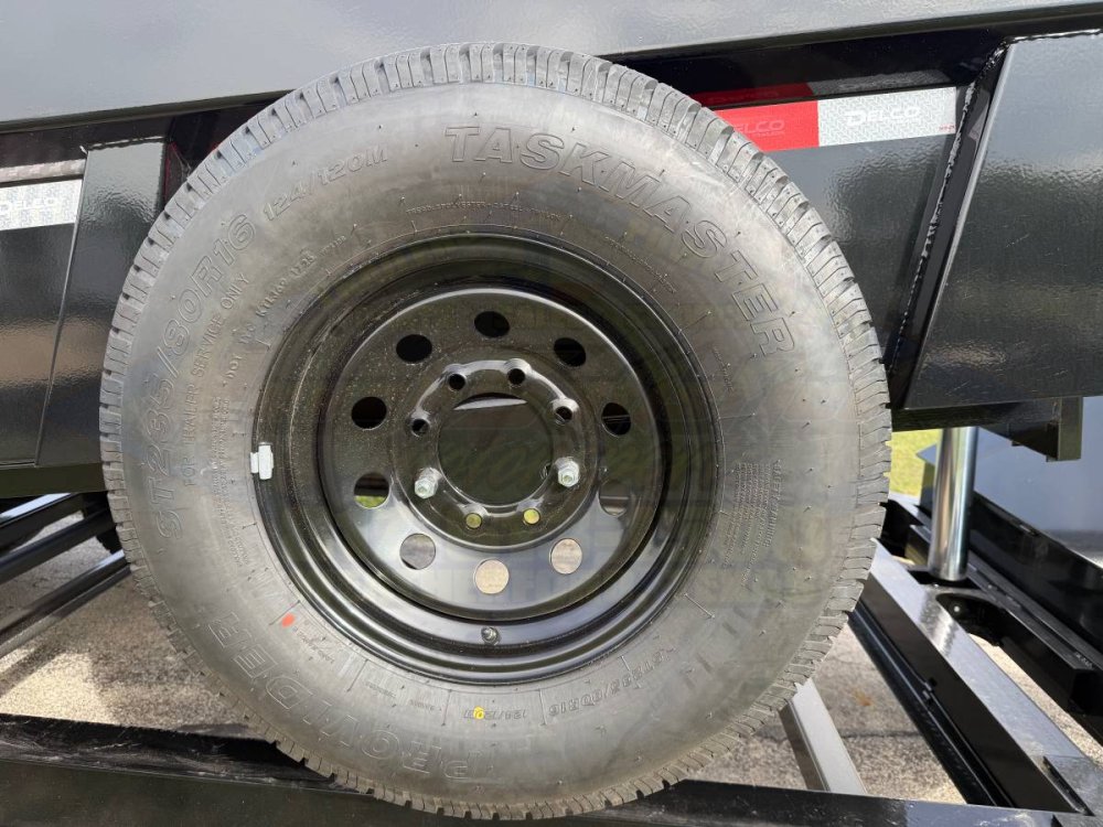 2026 DELCO JUGGERNAUT 83" X 16' TELESCOPIC DUMP TRAILER W/TARP, RAMPS, SPARE 14K-GVWR