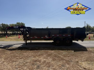 2026 TOP HAT 83" X 16' GOOSENECK DUMP TRAILER WITH 3' SIDEWALLS, TARP, RAMPS, AND SPARE 17.5K-GVWR 1