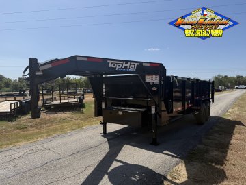 2026 TOP HAT 83" X 16' GOOSENECK DUMP TRAILER WITH 3' SIDEWALLS, TARP, RAMPS, AND SPARE 17.5K-GVWR 1