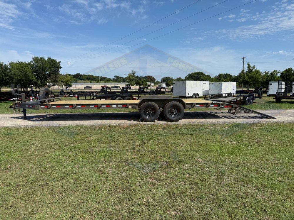 2026 DELCO 83" X 24' EQUIPMENT TRAILER WITH STAND UP RAMPS & SPARE FORD MARSH GRAY 14K-GVWR