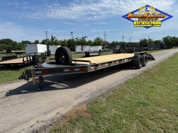 2026 DELCO 83" X 24' EQUIPMENT TRAILER WITH STAND UP RAMPS & SPARE FORD MARSH GRAY 14K-GVWR