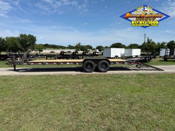 2026 DELCO 83" X 24' EQUIPMENT TRAILER WITH STAND UP RAMPS & SPARE FORD MARSH GRAY 14K-GVWR